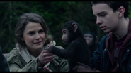 Ellie, Alexander and their little chimp friend.