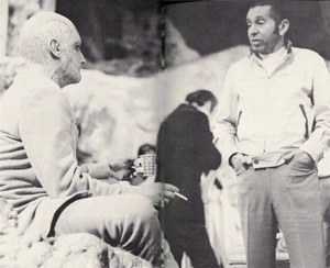 Paul Richards on set with Arthur P. Jacobs