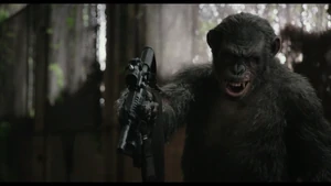 Koba using a gun.