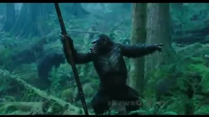 Koba issues orders during the hunt.