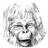 Dr. Zaius in Foster & Whitty's 'Within The Planet of the Apes'; illustration by Neil Foster