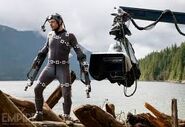 Andy Serkis in action as Ape King Caesar.