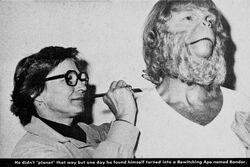 Jay Robinson being made up as Bandor