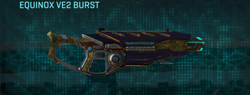 Equinox VE2 Burst with Indar Canyons V2 weapon camouflage applied.