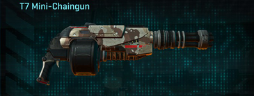 T7 Mini-Chaingun with Desert Scrub V2 weapon camouflage applied.