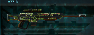 M77-B with Jungle Forest weapon camouflage applied.