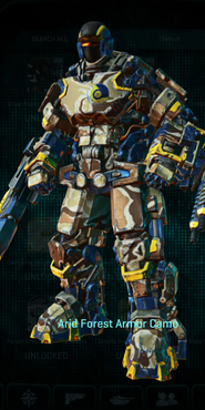 NC MAX with Arid Forest armor camouflage applied.