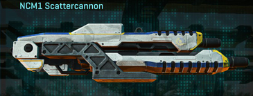 NCM1 Scattercannon with Esamir Snow weapon camouflage applied.