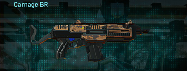 Carnage BR with Indar Canyons V1 weapon camouflage applied.