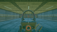 The down-sight reticle of the TSO-2 (2x) — Cross.