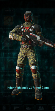 TR Combat Medic with Indar Highlands V1 armor camouflage applied.