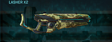 Lasher X2 with Palm weapon camouflage applied.