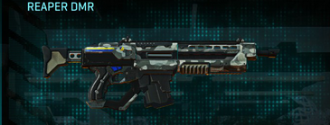 Reaper DMR with Northern Forest weapon camouflage applied.