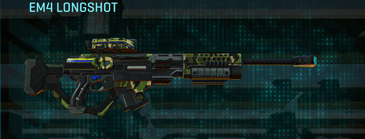 EM4 Longshot with Jungle Forest weapon camouflage applied.