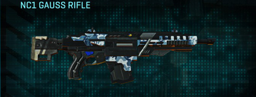 NC1 Gauss Rifle with Urban Forest (NC) weapon camouflage applied.