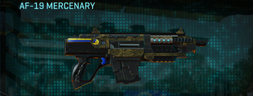 AF-19 Mercenary with Indar Canyons V2 weapon camouflage applied.