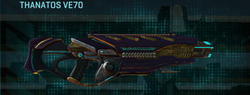 Thanatos VE70 with Indar Highlands V2 weapon camouflage applied.