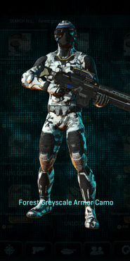 NC Infiltrator with Forest Greyscale armor camouflage applied.