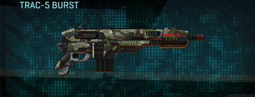TRAC-5 Burst with Woodland weapon camouflage applied.