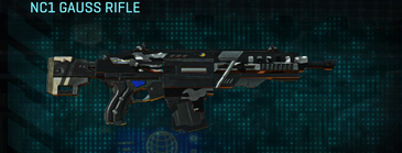 NC1 Gauss Rifle with Indar Dry Brush weapon camouflage applied.