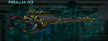 Parallax VX3 with Jungle Forest weapon camouflage applied.