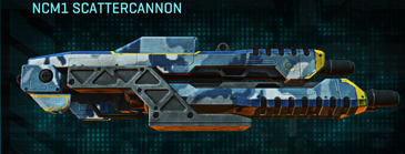 NCM1 Scattercannon with Urban Forest (NC) weapon camouflage applied.