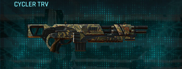 Cycler TRV with Indar Highlands V1 weapon camouflage applied.