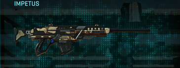 Impetus with Indar Scrub weapon camouflage applied.