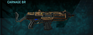 Carnage BR with Indar Plateau weapon camouflage applied.