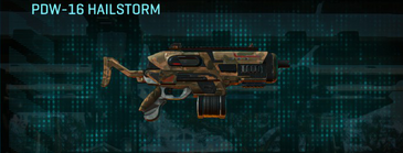 PDW-16 Hailstorm with Indar Rock weapon camouflage applied.