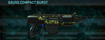 Gauss Compact Burst with Jungle Forest weapon camouflage applied.