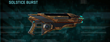 Solstice Burst with Indar Plateau weapon camouflage applied.