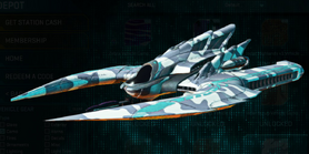 Stock VS Scythe with Esamir Ice vehicle camouflage applied.