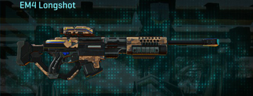 EM4 Longshot with Indar Canyons V1 weapon camouflage applied.