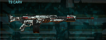 T9 CARV with Forest Greyscale weapon camouflage applied.