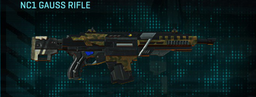 NC1 Gauss Rifle with Indar Savanna weapon camouflage applied.