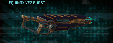 Equinox VE2 Burst with Indar Plateau weapon camouflage applied.