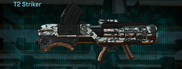 T2 Striker with Forest Greyscale weapon camouflage applied.