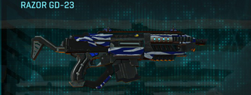 Razor GD-23 with Zebra (NC) weapon camouflage applied.