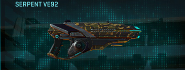 Serpent VE92 with Indar Highlands V1 weapon camouflage applied.