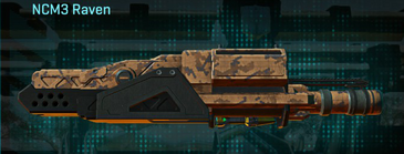NCM3 Raven with Indar Canyons V1 weapon camouflage applied.