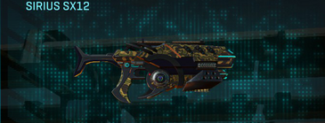 Sirius SX12 with Indar Highlands V1 weapon camouflage applied.