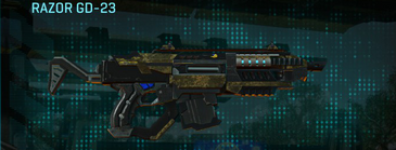 Tazor GD-23 with Indar Canyons V2 weapon camouflage applied.