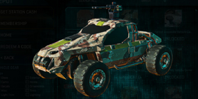 Stock NC Harasser with Desert Scrub V2 vehicle camouflage applied.