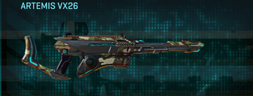 Artemis VX26 with Woodland weapon camouflage applied.