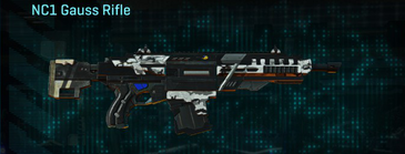 NC1 Gauss Rifle with Forest Greyscale weapon camouflage applied.