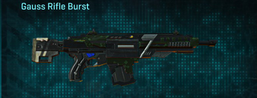 Gauss Rifle Burst with Clover weapon camouflage applied.