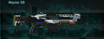 Mauler S6 with Esamir Ice weapon camouflage applied.