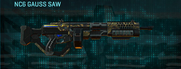 NC6 Gauss SAW with Indar Highlands V1 weapon camouflage applied.