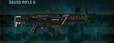 Gauss Rifle S with Indar Highlands V2 weapon camouflage applied.